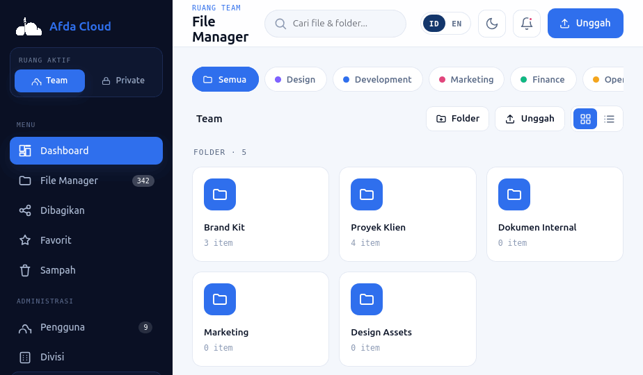 Afda Cloud file manager